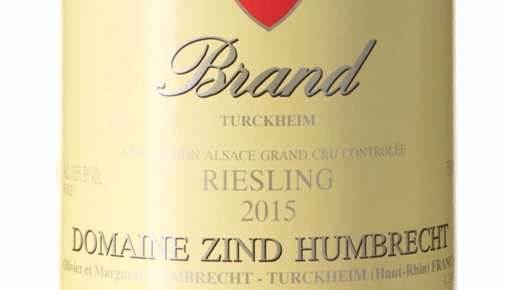 GODT KJØP: Zind-Humbrecht Riesling Brand Grand Cru 2015. Foto: Vinmonopolet GODT KJØP: Zind-Humbrecht Riesling Brand Grand Cru 2015. Foto: Vinmonopolet
