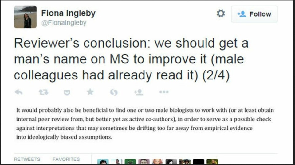 KLAR TALE: Biologene kunne heve kvaliteten på arbeidet ved å ta med en eller to menn.