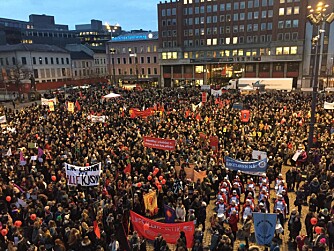 KVINNEDAGEN LEVER FREMDELES: Oppmøtet på Youngstorget i Oslo tyder i alle fall på at det fremdeles er et behov i 2016.