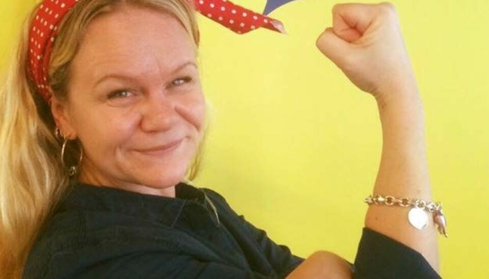 KVINNEDAGEN: Ingvild nektet å la seg tute på - på kvinnedagen og alt. Bildet er tatt hos oss i Kvinneguiden på Kvinnedagen i fjor.