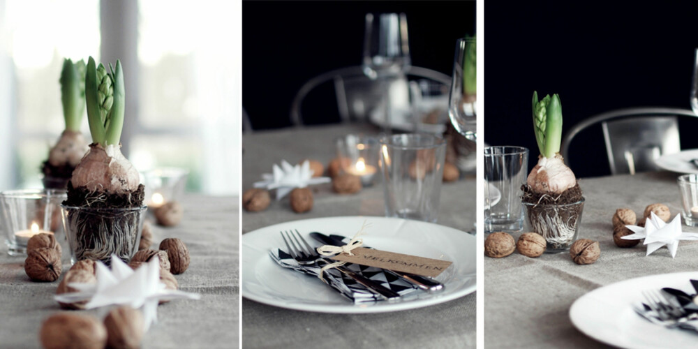 NATURTONER: Lekre naturfarger og vakre juleblomster pryder festbordet til bloggeren Cathrine Aarsland. NATURTONER: Lekre naturfarger og vakre juleblomster pryder festbordet til bloggeren Cathrine Aarsland.