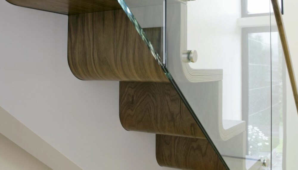 TRAPP I LAMINAT: Trappen Spill er laget av formpresset tre. TRAPP I LAMINAT: Trappen Spill er laget av formpresset tre.