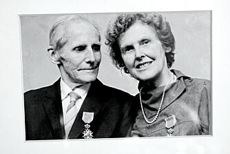 FANT HVERANDRE UNDER KRIGEN: Wanda og Bjørn giftet seg høsten etter frigjøringen. Begge har fått medaljer for sin innsats for fangene under krigen. Bjørn døde av kreft i 1985.