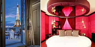 I KJÆRLIGHETENS TEGN: La romantikken blomstre denne Valnetinsdagen. Sjekk inn på Shangri-La i Paris eller Hotel Pelirocco i Brighton.