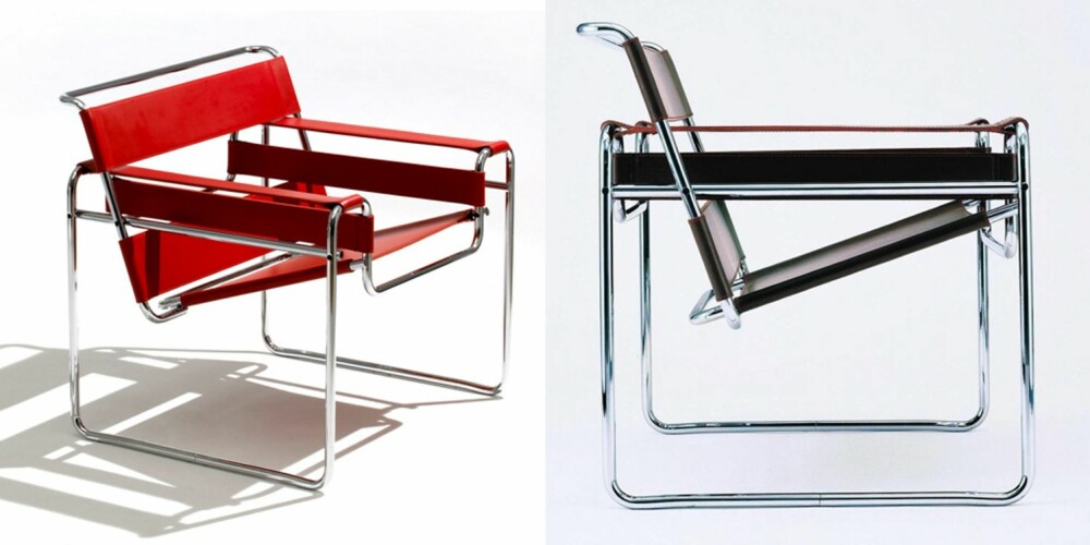STILIG STÅL: Marcel Breuers sykkelturer brakte ham lenger enn han hadde drømt om - Lenestolen av stålrør og kanvas ble selve inkarnasjonen av modernistenes forestilling om en ny møbelestetikk. Stol B3 ""Wassily chair"" (1925) Produseres av Knoll. Designer: Marcel Breuer (1902 -1981).