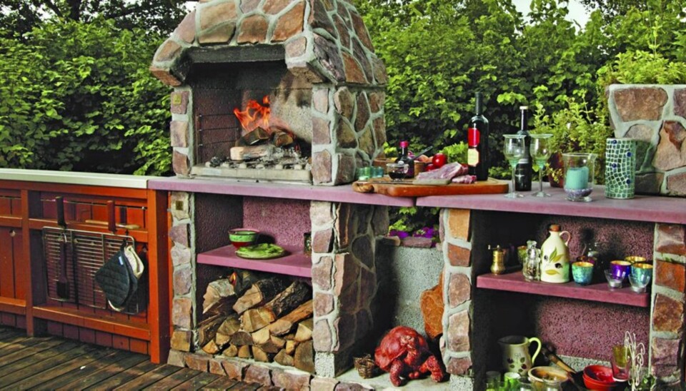 Utekjøkken med stein fra rkc