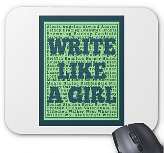 SKRIV SOM EI JENTE: Musematte fra nettbutikken Zazzle. SKRIV SOM EI JENTE: Musematte fra nettbutikken Zazzle.