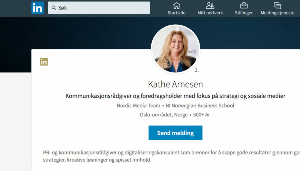 VIKTIG VERKTØY: LinkedIn er et viktig sosialt medium for deg som er på jobbjakt eller ønsker å utvide nettverket ditt. VIKTIG VERKTØY: LinkedIn er et viktig sosialt medium for deg som er på jobbjakt eller ønsker å utvide nettverket ditt.