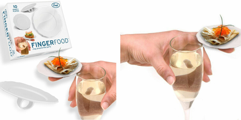 HOLD HENDENE FRI: Med Fingerfoodplate kan du både drikke og spise med enkelhet.