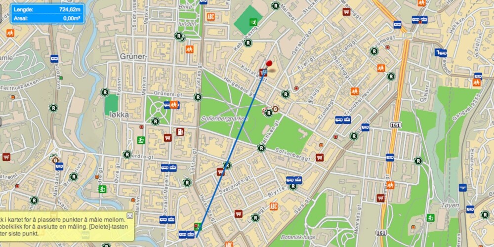 LANGT SKAL DET KASTES: Med en lengde på 724 meter er vel dette ""steinkastet"" av den mer solide sorten. LANGT SKAL DET KASTES: Med en lengde på 724 meter er vel dette ""steinkastet"" av den mer solide sorten.