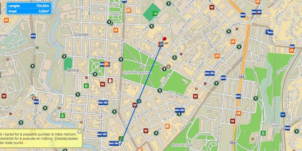 LANGT SKAL DET KASTES: Med en lengde på 724 meter er vel dette ''steinkastet'' av den mer solide sorten.