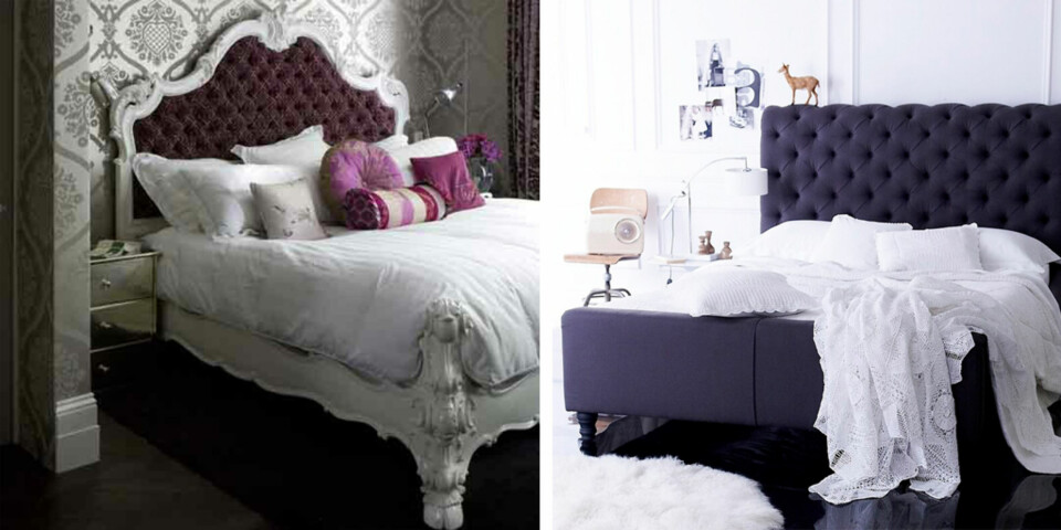 DEKADENT: Velg et lekker tapet bak sengen, så trekkes oppmerksomheten naturlig nok den veien. Sats også på en seng man legger merke til.