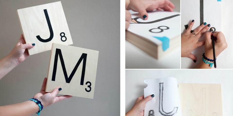 SCRABBLE: Print ut den bokstaven du ønsker, sånn at du kan lage din eget Scrabble brikke.