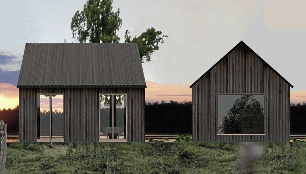 LAG DIN EGEN VARIANT: Du kan endre på takvinkler og andre elementer på hyttene i Rindalshyttas Småhus-serie slik at du får din egen variant.