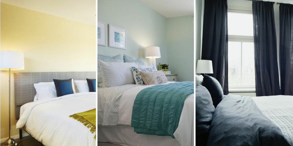 FARGE PÅ SOVEROM: Gult skal være den verste fargen å ha på soverommet, mens blått og grønt kan hjelpe på søvnen.