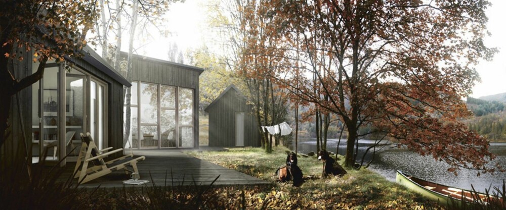 ANNEKS: Modulsystemet Småhus består av hytter på 15 og 20 kvadratmeter. Fra kr 129 000.