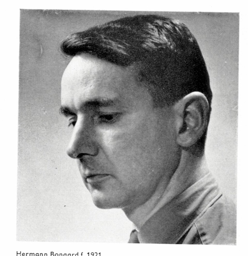 Hermann Bongard (1921-1998)
var både en lysende illustratør, produktdesigner og formidler av designkunnskap. Han ble hedret med en rekke høythengende designutmerkelser. Hans mest kjente design? Vinmonopolets emblem.