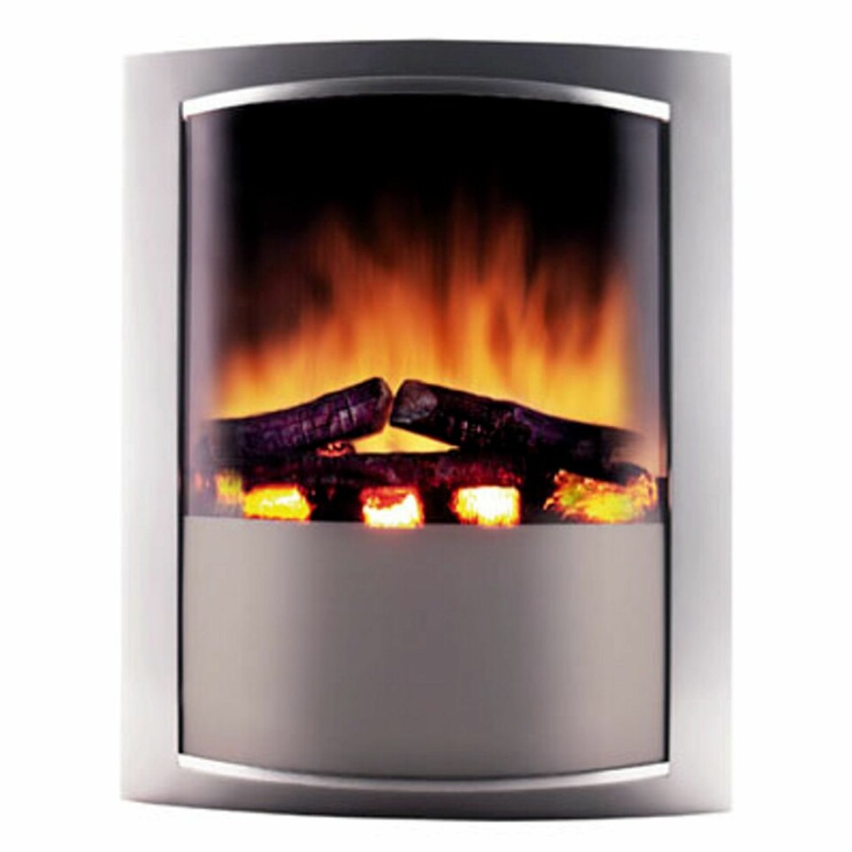 ELEKTRISK PEIS: For deg som foretrekker elekstrisk, er SP1 er en moderne peisovn for montering på vegg.