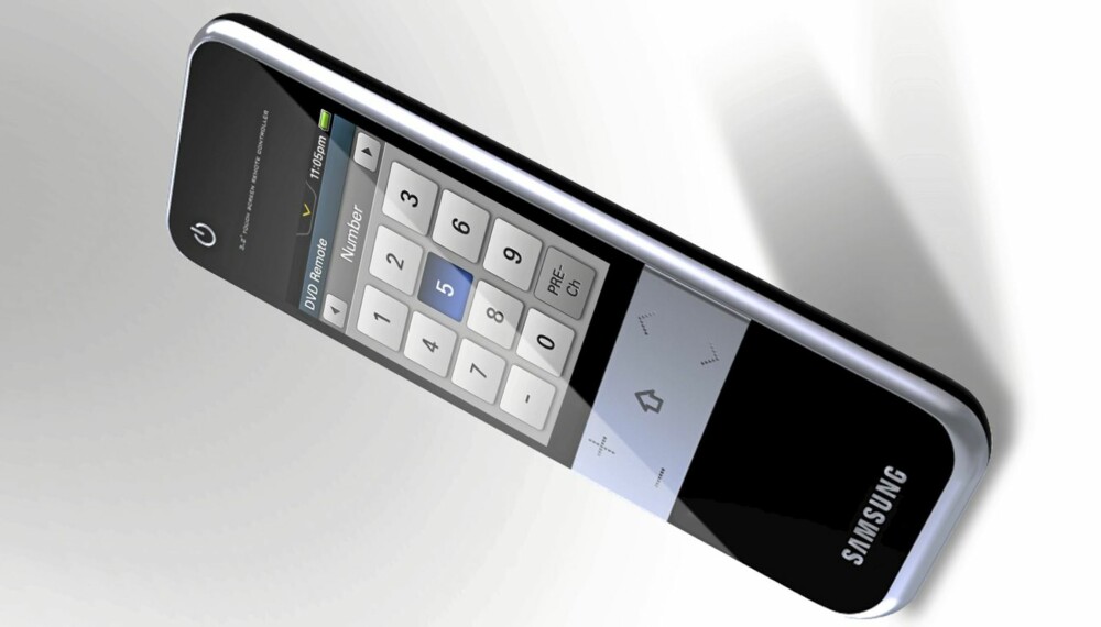FJERNKONTROLL: Denne fjernkontrollen fra Samsung har innebygd tv-skjerm, for den som måtte trenge det.
