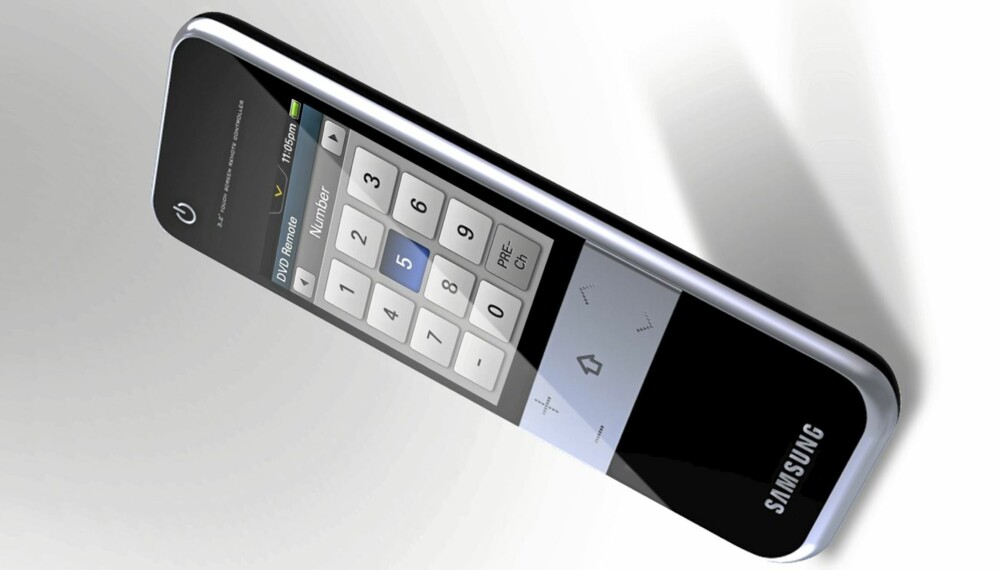 FJERNKONTROLL: Denne fjernkontrollen fra Samsung har innebygd tv-skjerm, for den som måtte trenge det. FJERNKONTROLL: Denne fjernkontrollen fra Samsung har innebygd tv-skjerm, for den som måtte trenge det.