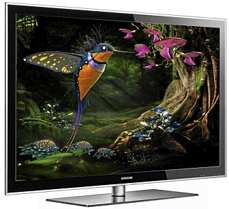 LED-DILLA: Samsung pøser ut LED-TV-er. UE-46B8000 er en 46 tommer stor skjerm som bare er 3 cm tykk på det tykkeste.
