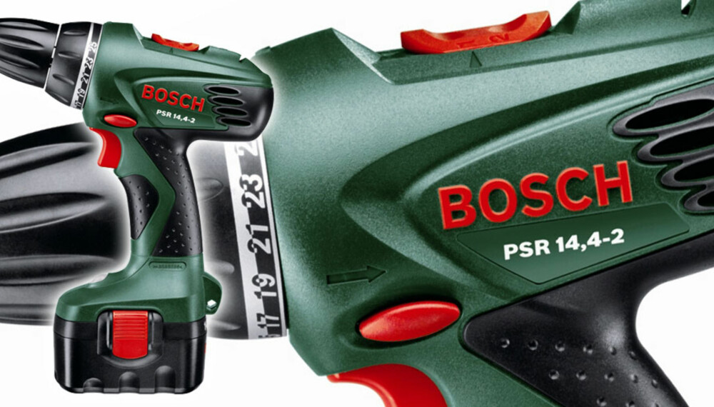 TESTVINNER: Bosch PSR 14,4-2 fikk terningkast seks i vår test av batteridriller.