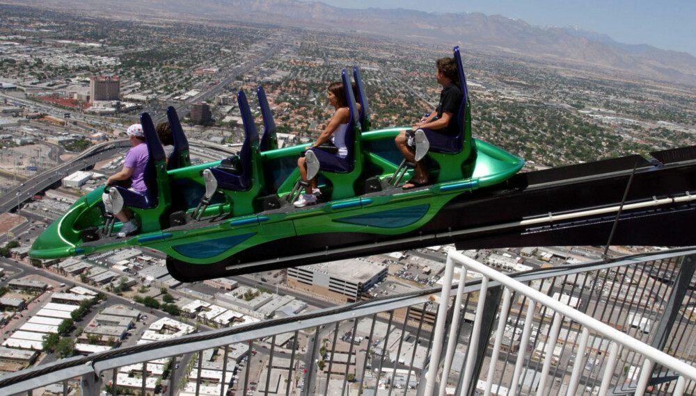 GOD UTSIKT: Fra denne vognen kan du nyte utsikten over Las Vegas i 264 meters høyde.