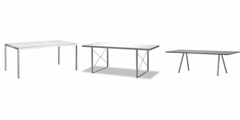 MINIMALISTISK: Fra venstre: Ikea kr 1995, Bolia kr 6499, Vitra kr 38966