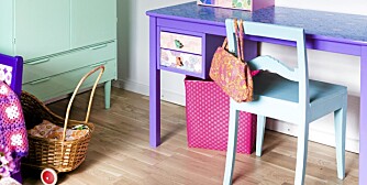 FARGEFEST: De fleste barn elsker farger, så med noen malingstrøk kan du forandre utdaterte møber på 1-2-3. Husk at du også kan tapetsere møbler.
