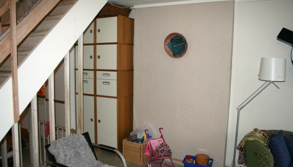 UBRUKT PIPELØP: Bak den lille luken midt på øverste del av bildet, skjuler det seg et ubrukt pipeløp.