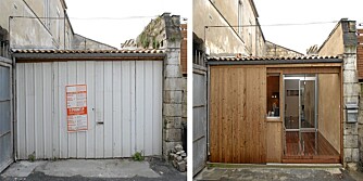 GARASJEN SOM BLE HUS: Den forfalne garasjen i Bordeaux ble til kult lite byhus