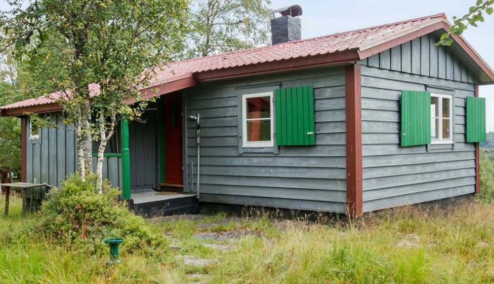 HYTTEKUPP I HØSTFJELLET: Denne hytta ligger i Møldalen på Kvamsskogen. Den er priset til 1 200 000,-. Selges gjennom DNB Eiendom.