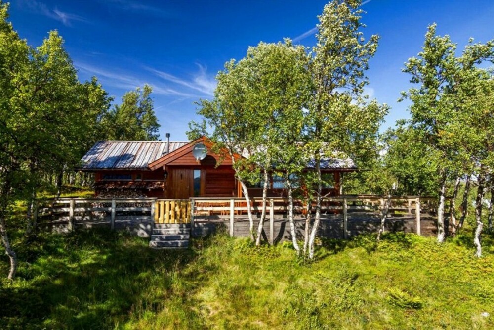 HYTTEKUPP I HØSTFJELLET: Denne Ål-hytta ligger på Torsbu på fjellet overfor Ål. Den er prissatt til 1 500 000,-. Selges gjennom Eiendomsmegler 1.