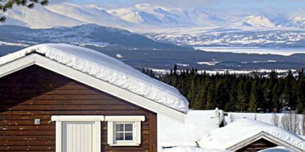 LEDIG: Hytte på Golsfjellet for fire personer med panoramautsikt over fjell. Pris 5750 kroner i uka hos Novasol. Fem meter til langrenn og 14 kilometer til skianlegg