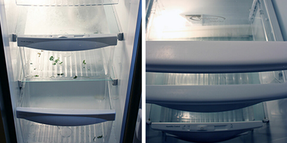 HOLD RENT: Der er ikke mange minuttene som skal til for et friskere og renere kjøleskap.