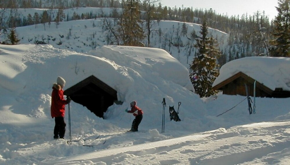 FAMILIETID: Lei deg en hytte i vinterferien, det er fremdeles ledige hytter.