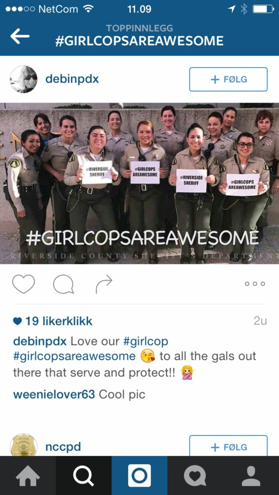 KAMPANJE: Halloweendebatten ble en kampanke for anerkjennelse av kvinner i politiet.