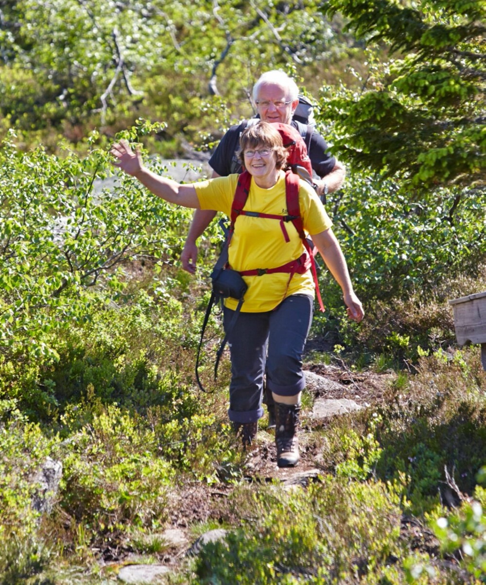 Velkommen: Hytta ligger ikke langt hjemmefra. En biltur på 20 minutter og en hyggelig spasertur så er du fremme. Spreke turvenner kommer ofte på besøk.