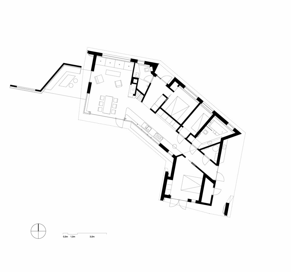 BUET FORM: Ved å gi hytta en buet form, etableres det et fokus i forkant av hytta. (FOTO: Olav Resell)