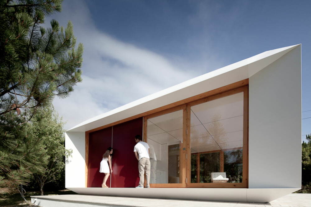 SETT PÅ EN VEGG: Det var et mål at dette huset skulle gjøres å fleksibelt som mulig ifølge arkitektene.