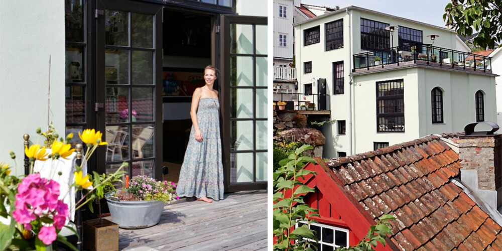 DRØMMEBOLIG: Store terrasser på begge sider av huset gjør at familien kan nyte utsikten over Grimstad havn hele døgnet.