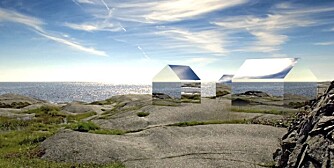 ILLUSJON ELLER VIRKELIGHET: Planen er at disse hyttene skal bli virkelighet i Nøtterøy-skjærgården.