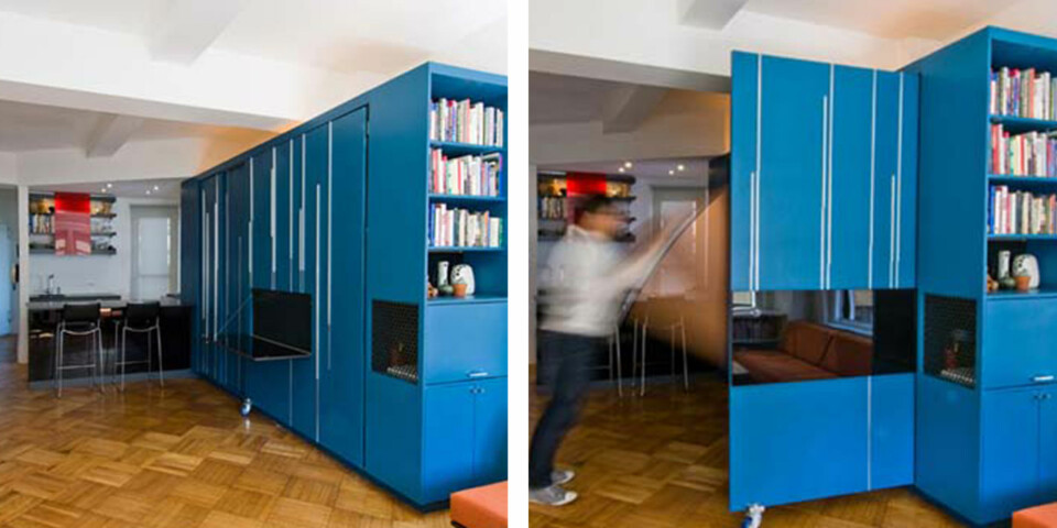 Denne leiligheten kan brettes