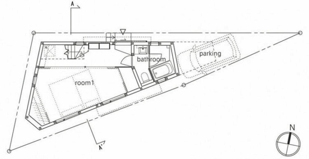 TENGING: Slik har arkitektene planlagt det unike lille huset. TENGING: Slik har arkitektene planlagt det unike lille huset.