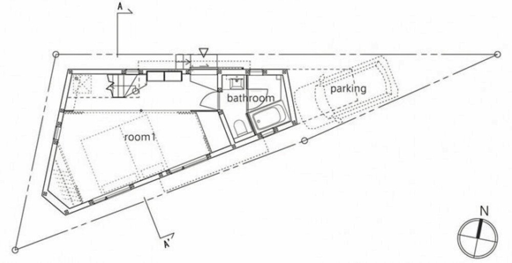 TENGING: Slik har arkitektene planlagt det unike lille huset.