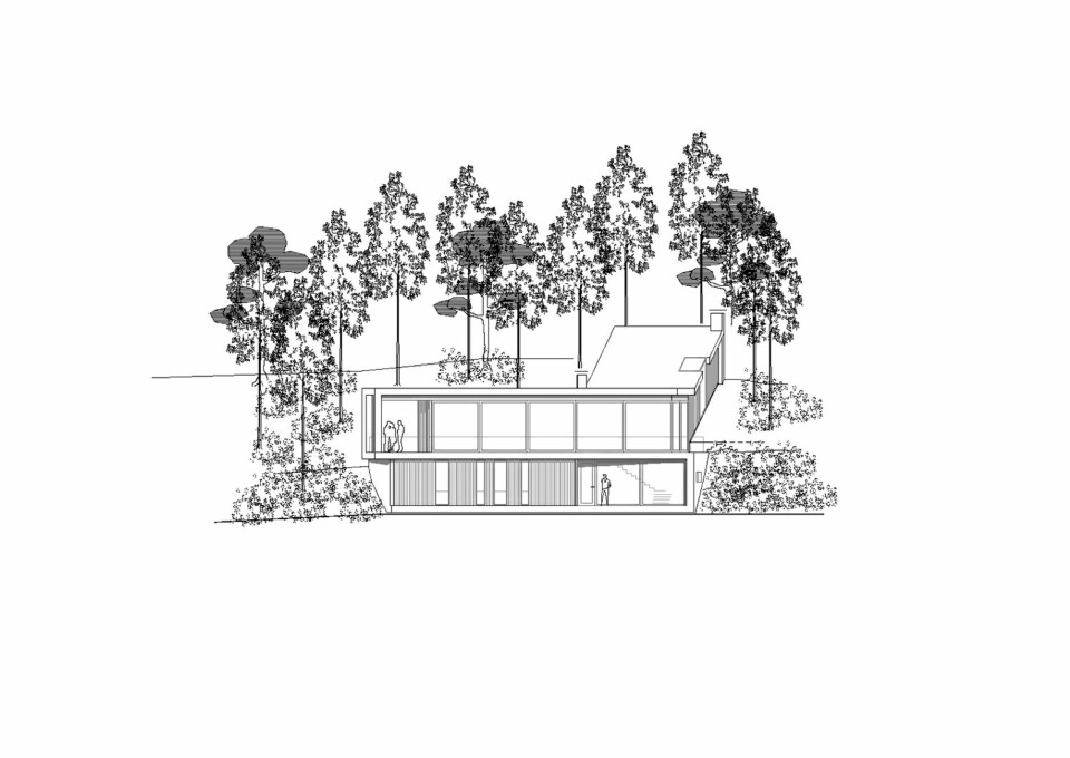 Fasade sør. Hus Rykkin Morfeus arkitekter