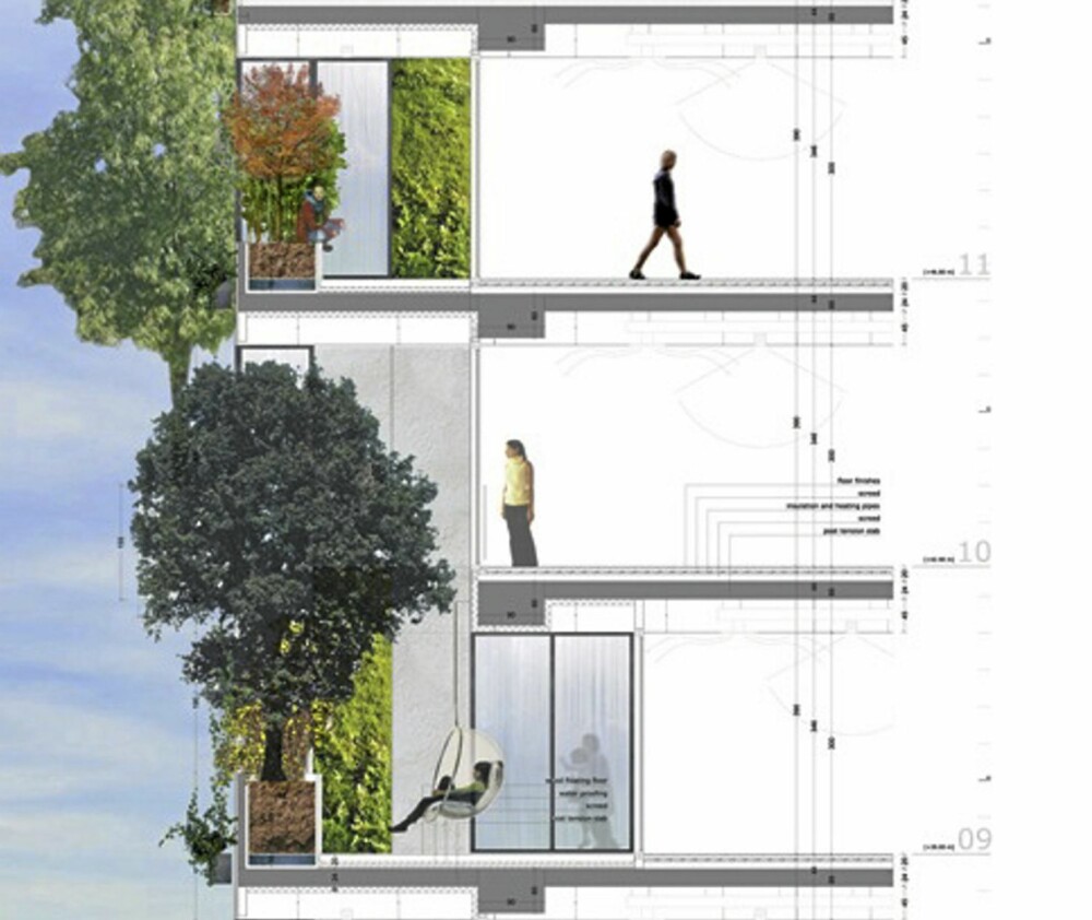 Verdens første vertikale skog i Milano. Verdens første vertikale skog i Milano.
