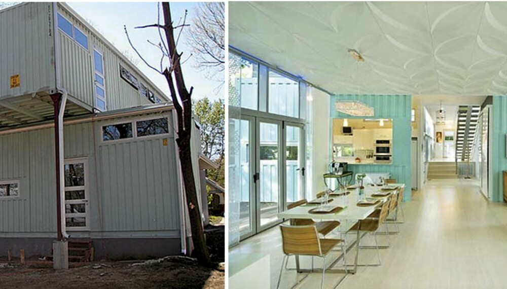CONTAINERHUS: Fra disse enkle containerne har designer Debbie Glassberg skapt seg et hjem.