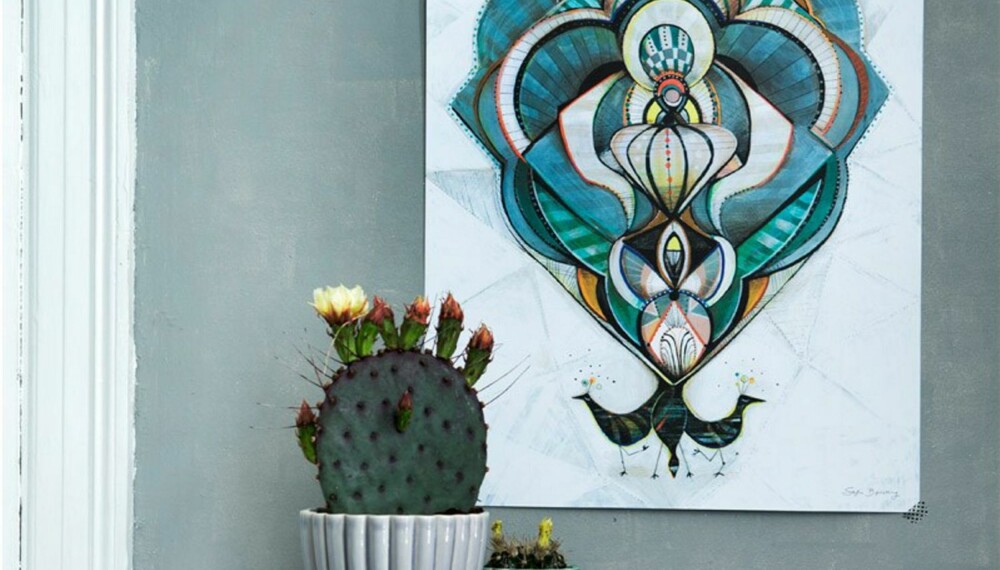 DANSKENES FAVORITT: Sofie Børsting lager illustrasjoner fulle av geometriske mønstre og dyr ut fra tegnede skisser og collage teknikker. Danskene elsker det. Plakaten Green Tail er deres favoritt akkurat nå.