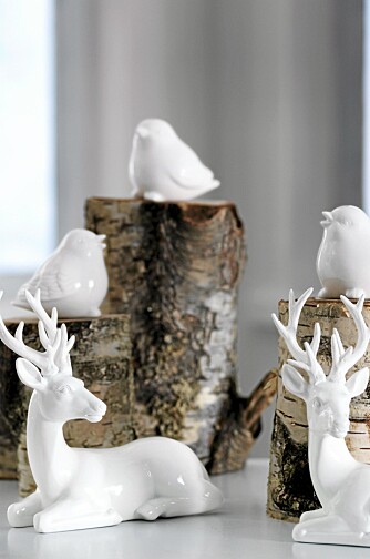 HVIT JUL: Mange liker tanken på stilren og hvit julepynt. Elementer fra naturen har også vært populært lenge.